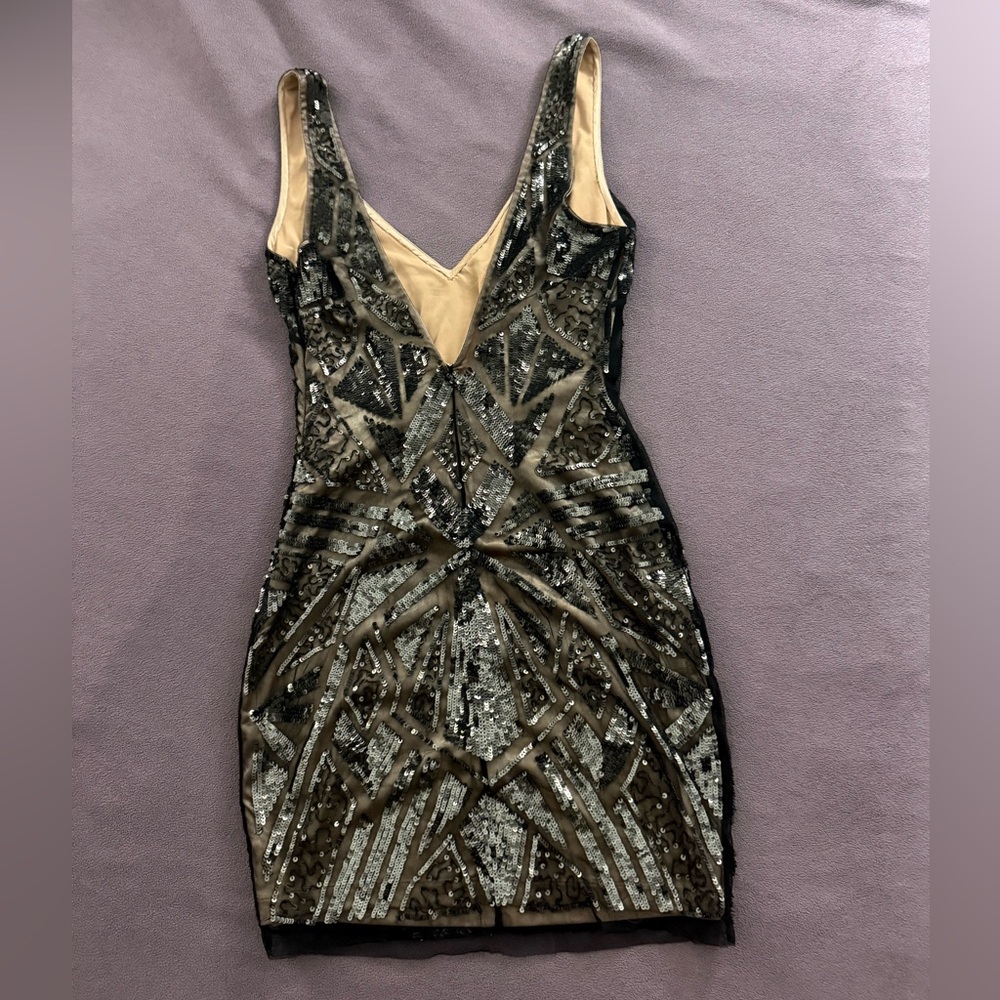 Stunning BEBE Sequin Dress. Size 2. - Picture 2 of 3
